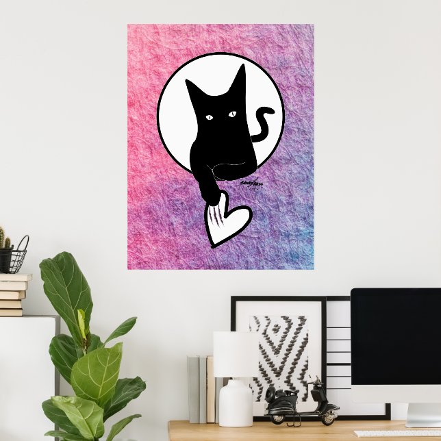 Poster d'Halloween rose par la poète Adiela Akoo (Bureau à domicile)