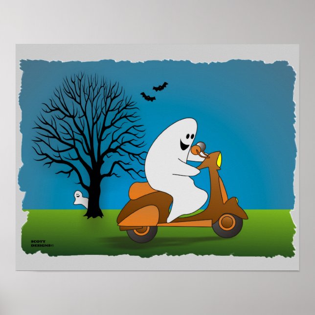 Poster d'Halloween Scooter (Devant)