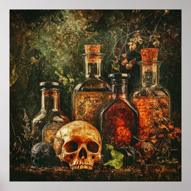 Poster d'Halloween Vintage Apothecary (Devant)