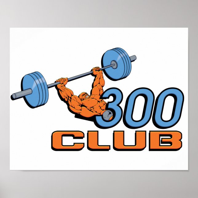 Poster d'haltérophilie du Club 300 (Devant)