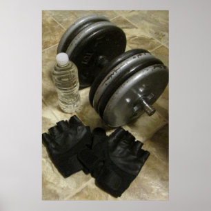 Poster d'haltérophilie et d'exercice