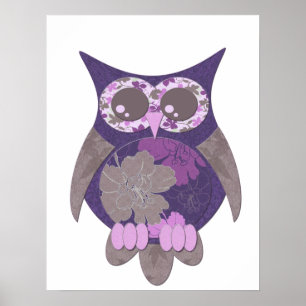 Poster d'hibiscus pourpre