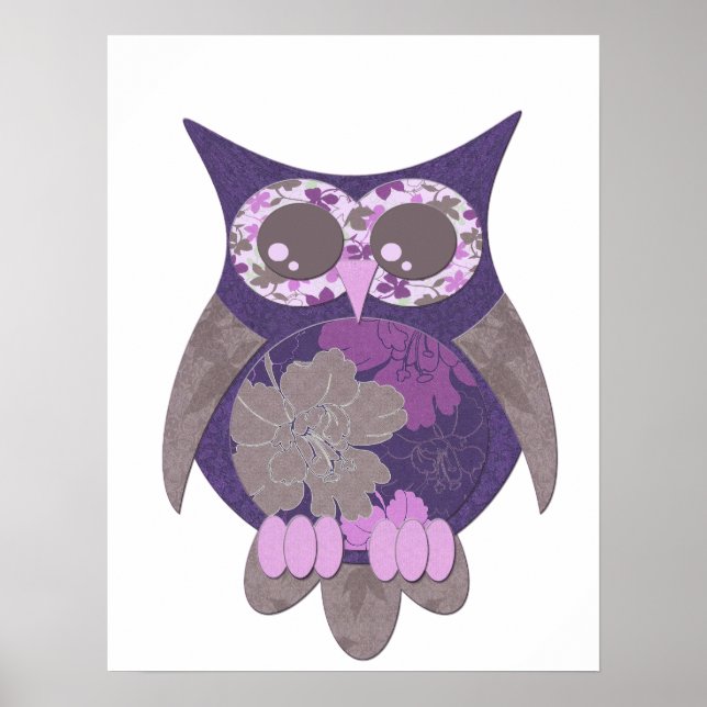 Poster d'hibiscus pourpre (Devant)