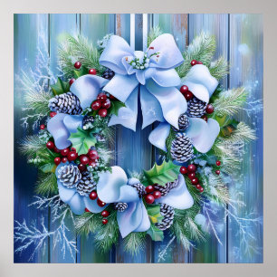 Poster d'hiver bleu