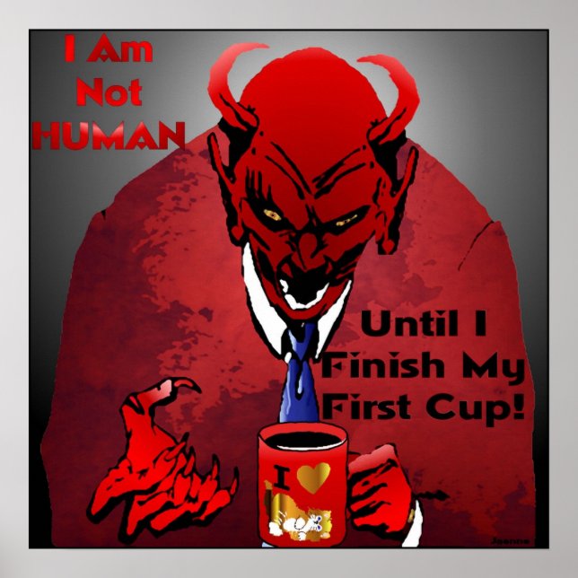 Poster Diable de caféine (Devant)