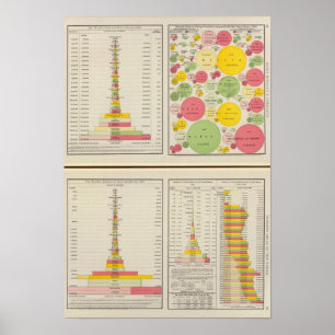 Poster Diagrammes statistiques d'or et d'argent