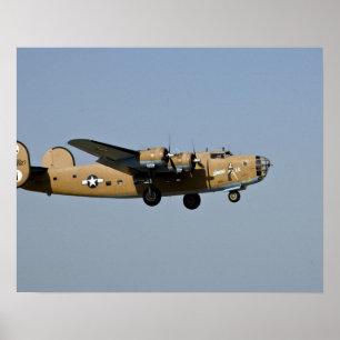 Poster Diamond Lil B-24 Bomber, atterrissant à Oshkosh,