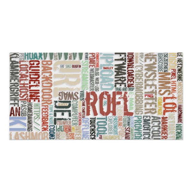 Poster Dictionnaire informatique en couleurs (Devant)