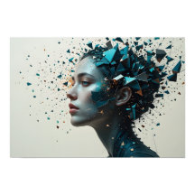 Poster d'identité fragmenté Art Abstrait