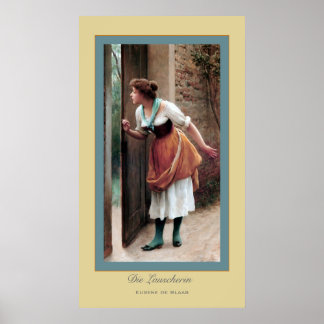 Poster Die Lauscherin ~ Eugene de Blass