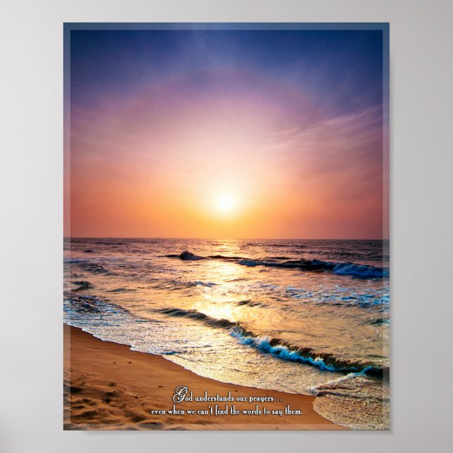 Poster Dieu Comprend Nos Prières Même Quand.. (Devant)