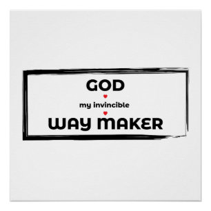 POSTER DIEU MON FABRICANT INVINCIBLE
