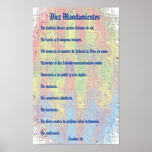Poster Diez Mandamientos (Devant)