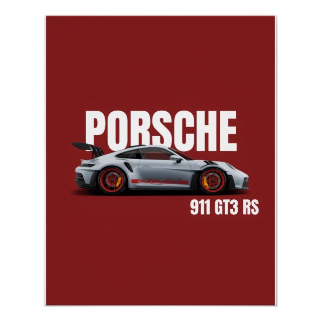 Poster digital Porsche 911 GT3 RS  (Devant)