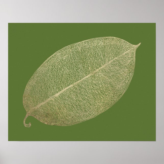 Poster d'illustration de la grille de feuille d'or (Devant)