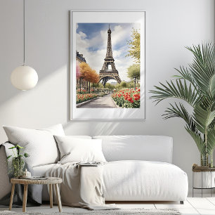 Poster d'illustration de la Tour Eiffel Paris