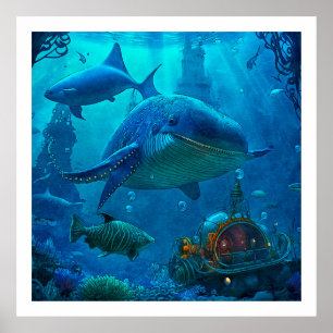 Poster d'illustration de Miles Under the Sea Art 4