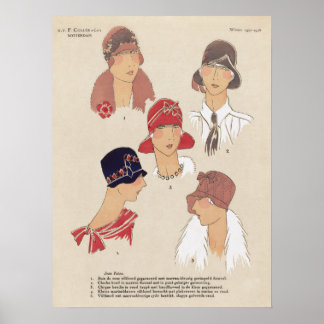 Poster d'illustration de mode vintage