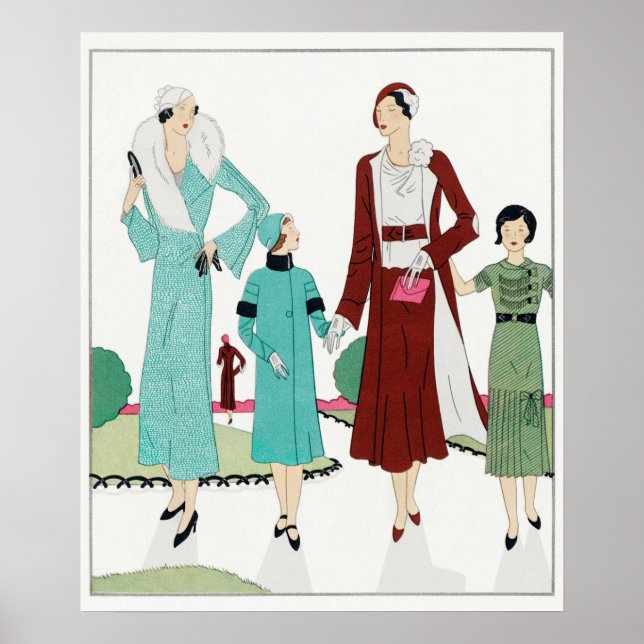 Poster d'illustration de mode vintage (Devant)