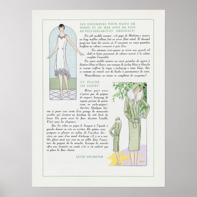 Poster d'illustration de mode vintage (Devant)