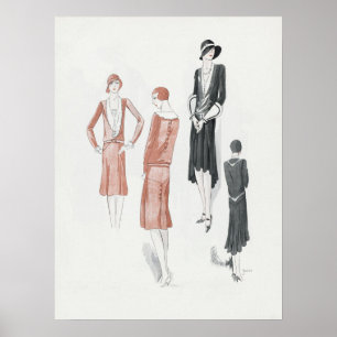 Poster d'illustration de mode vintage