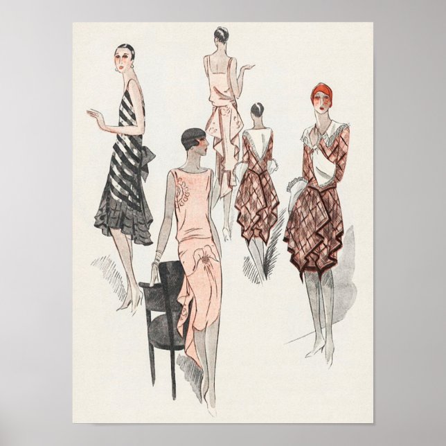 Poster d'illustration de mode vintage (Devant)