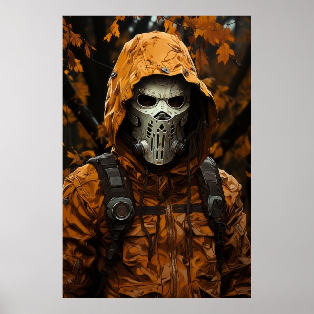 Poster d'illustration vectorielle Pixel Art V3 - V (Devant)