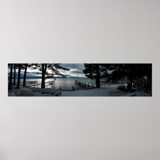 Poster Dimanche lever du soleil sur le lac Tahoe (Devant)