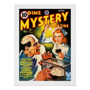 Poster Dime Mystery Magazine (sept., 1942)