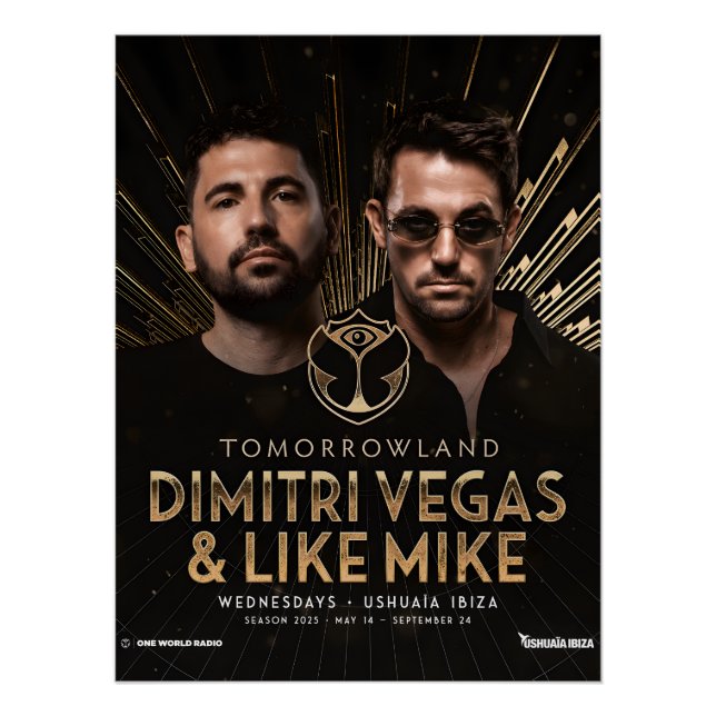 Poster Dimitri Vegas & Like Mike - Ushuaïa (Devant)
