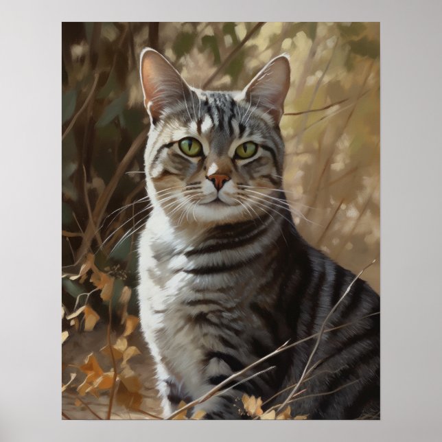 Poster d'impression American Shorthair Cat Art (Devant)