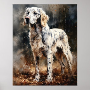Poster d'impression anglais Setter Dog Art
