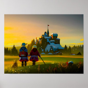 Poster d'impression Castle et Meadow