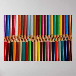 Poster d'impression couleur crayon