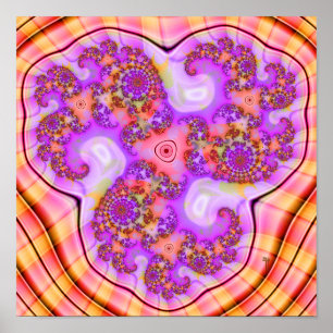 Poster d'impression d'art à la brosse à trois spir