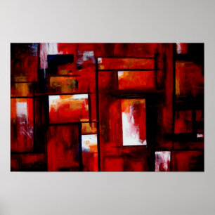 Poster d'impression d'art Carré rouge