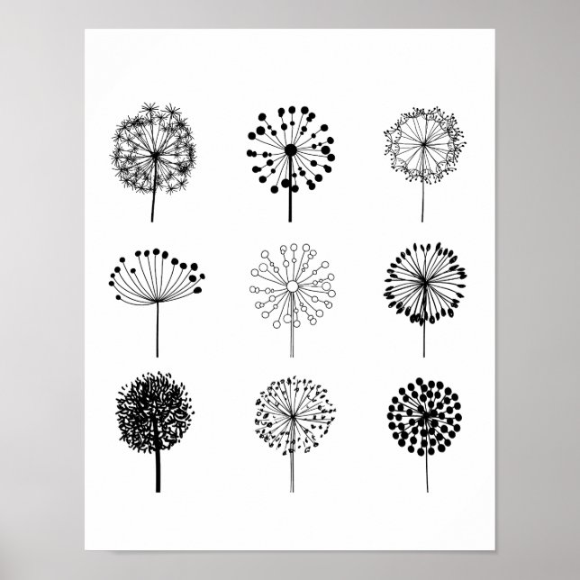 Poster d'impression d'art Dandelions (Devant)