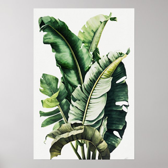 Poster d'impression d'art Feuille Banana