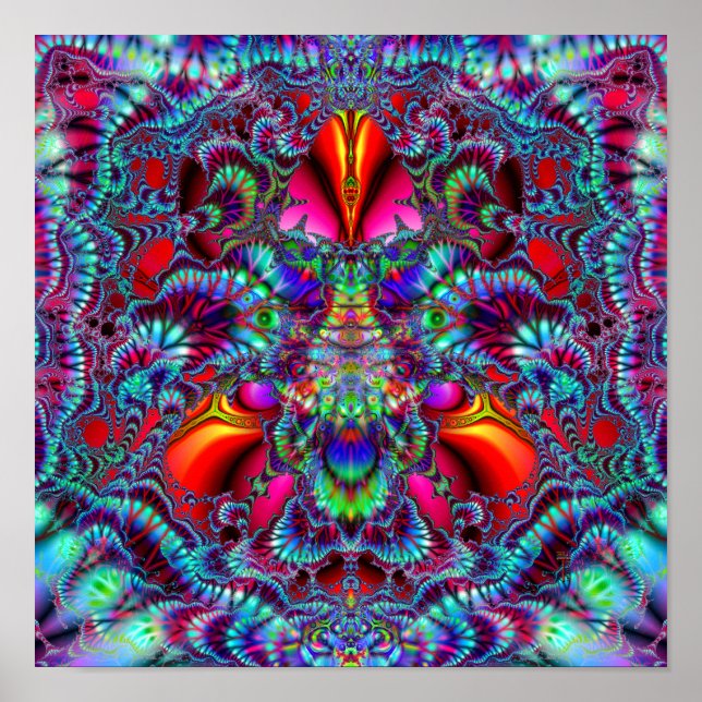 Poster d'impression d'art King Flame (12 po x 12 p (Devant)