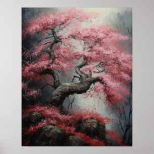 Poster d'impression d'art Sakura Cherry Tree
