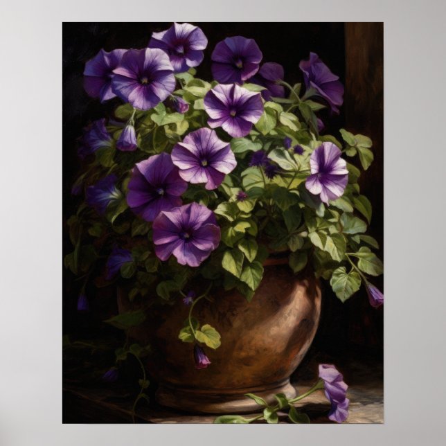 Poster d'impression d'art violet pétunia (Devant)