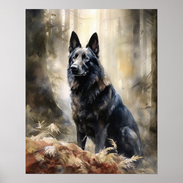 Poster d'impression de l'Art de chien de berger be (Devant)
