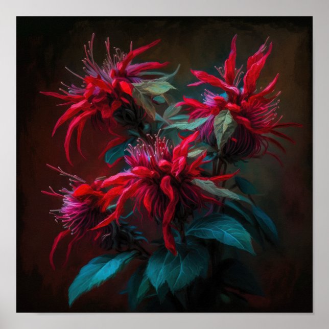Poster d'impression de l'art de la fleur d'abeille (Devant)