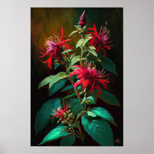 Poster d'impression de l'art de la fleur d'abeille