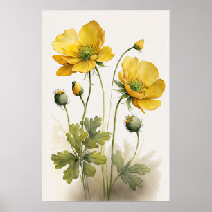 Poster d'impression de l'art de la tasse à beurre