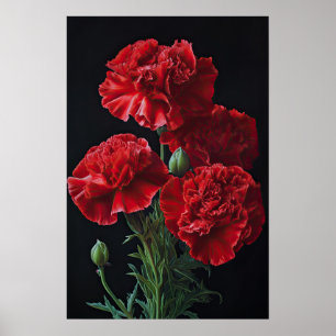 Poster d'impression de l'art des fleurs des oeille
