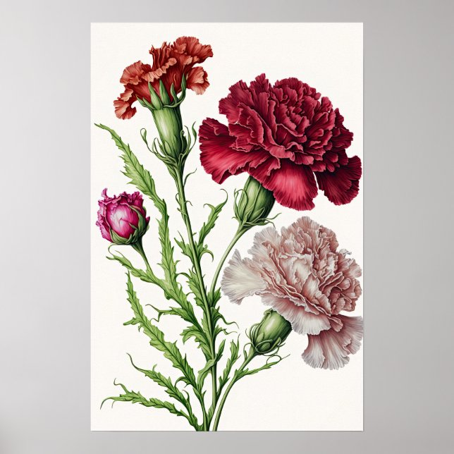 Poster d'impression de l'art des fleurs des oeille (Devant)