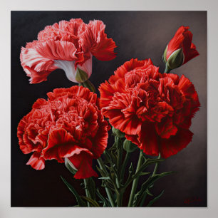 Poster d'impression de l'art des fleurs des oeille