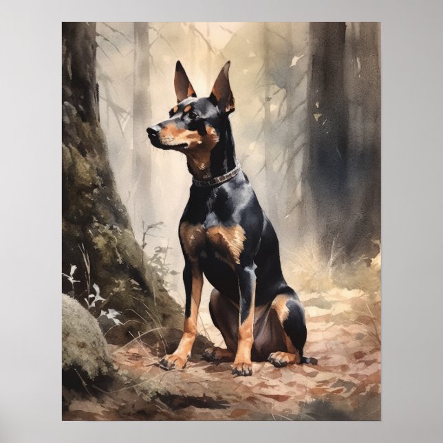 Poster d'impression de l'art du chien de Mancheste (Devant)