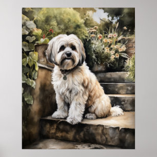 Poster d'impression de l'art du chien mignon Havan